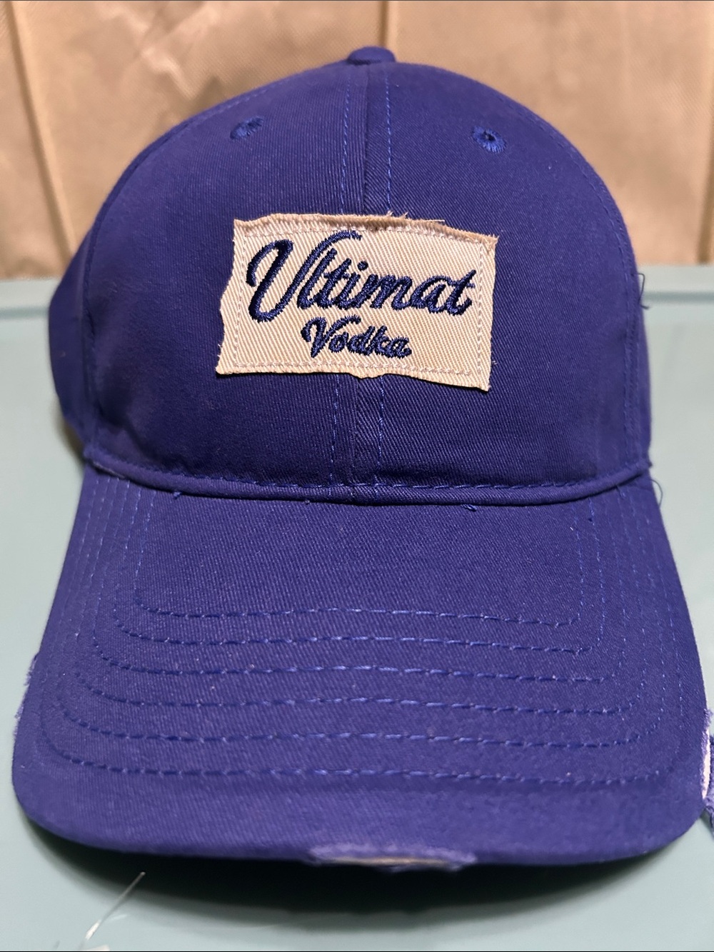 Adjustable Cap in Royal Blue Distressed